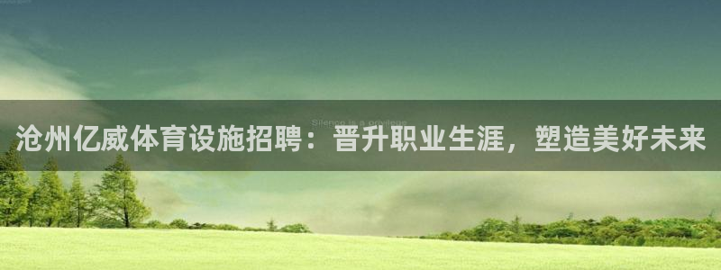 德国意昂3集团：沧州亿威体育设施招聘：晋升职业生涯，