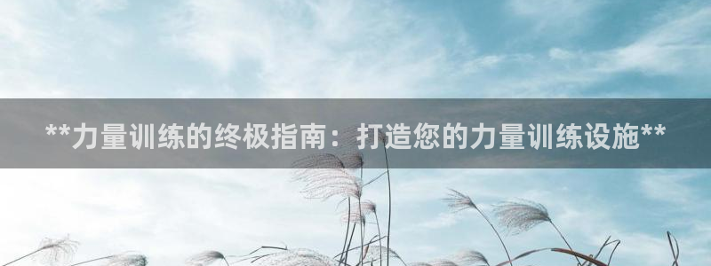 意昂3科技：**力量训练的终极指南：打造您的力量训练