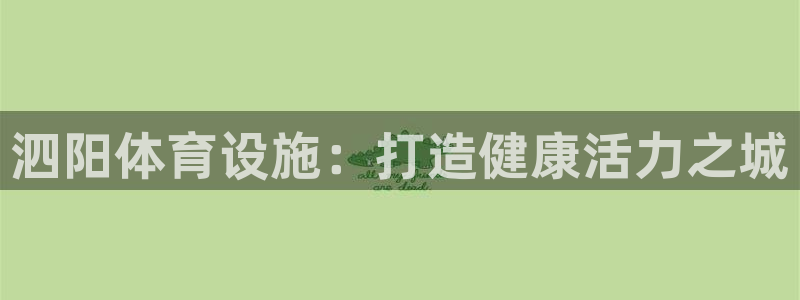 意昂3娱乐平台：泗阳体育设施：打造健康活力之城