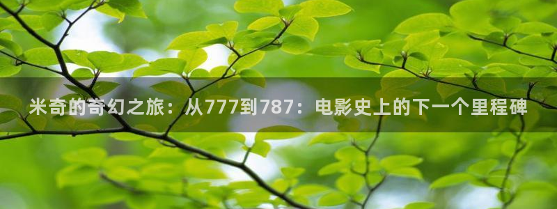 亚洲影院aaaa：米奇的奇幻之旅：从777到787：电影史上的下一个里程碑